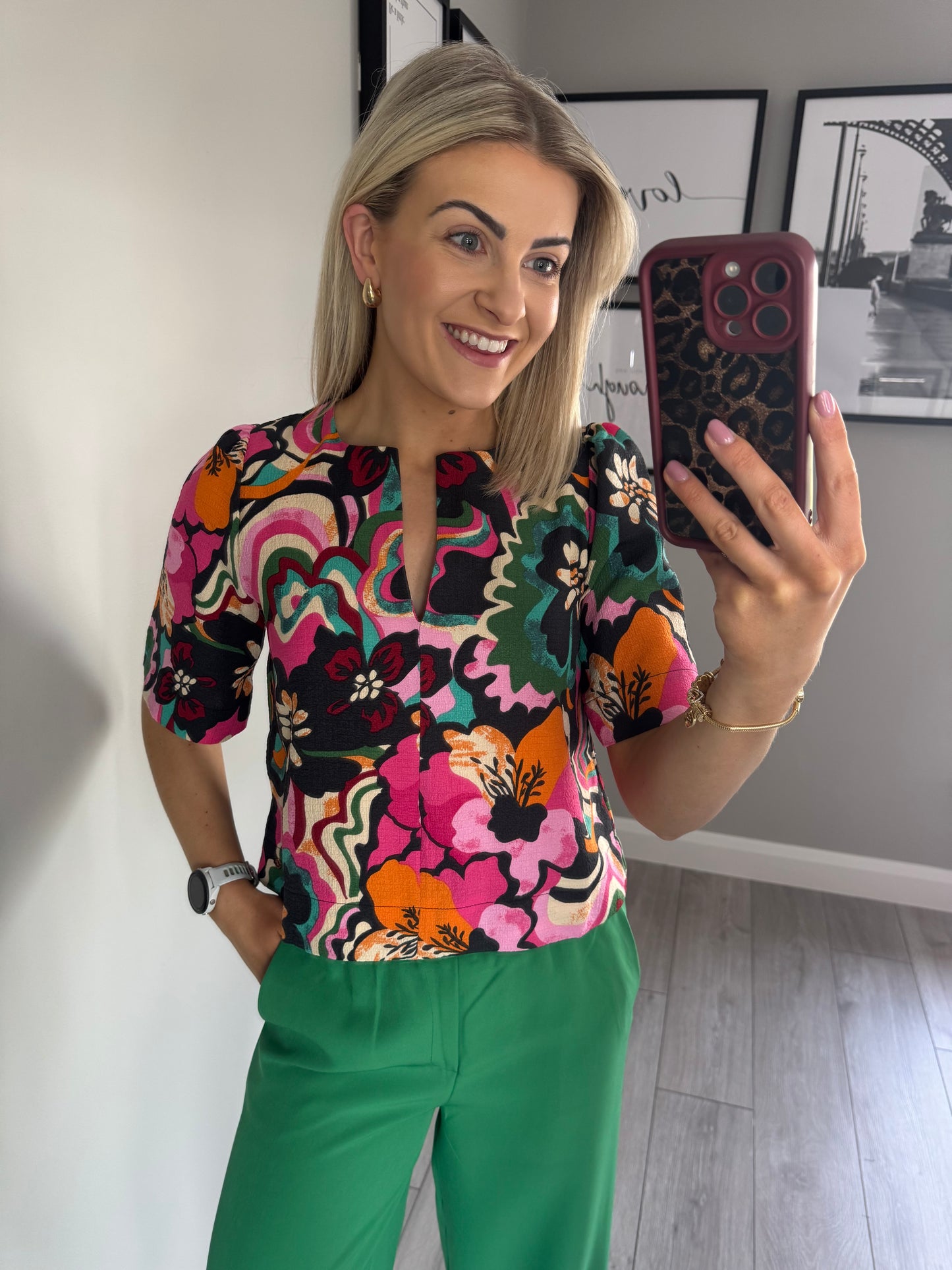 Rant & Rave Effy Pink Multi Top