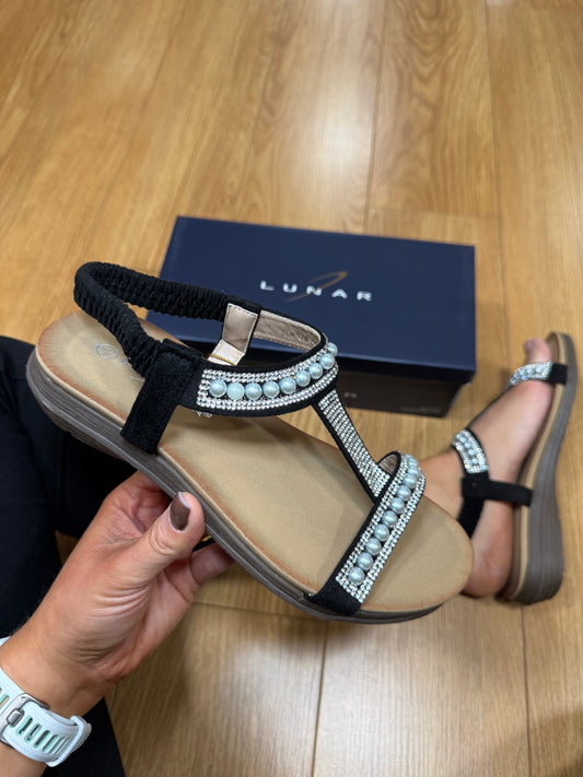 Lunar Tancy Black Pearl Sandal