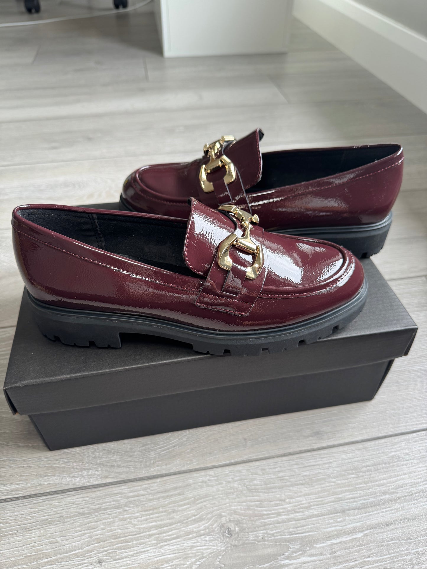 Marco Tozzi Bordeaux Patent Loafer