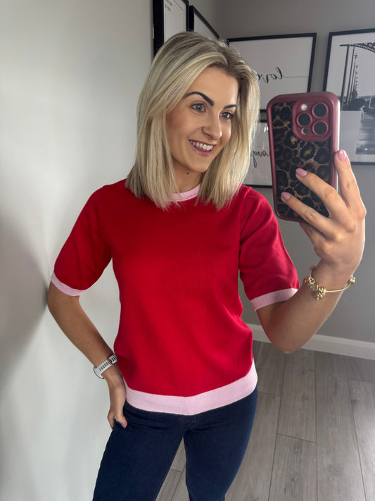 Freequent Red/Sweet Lilac Jumper