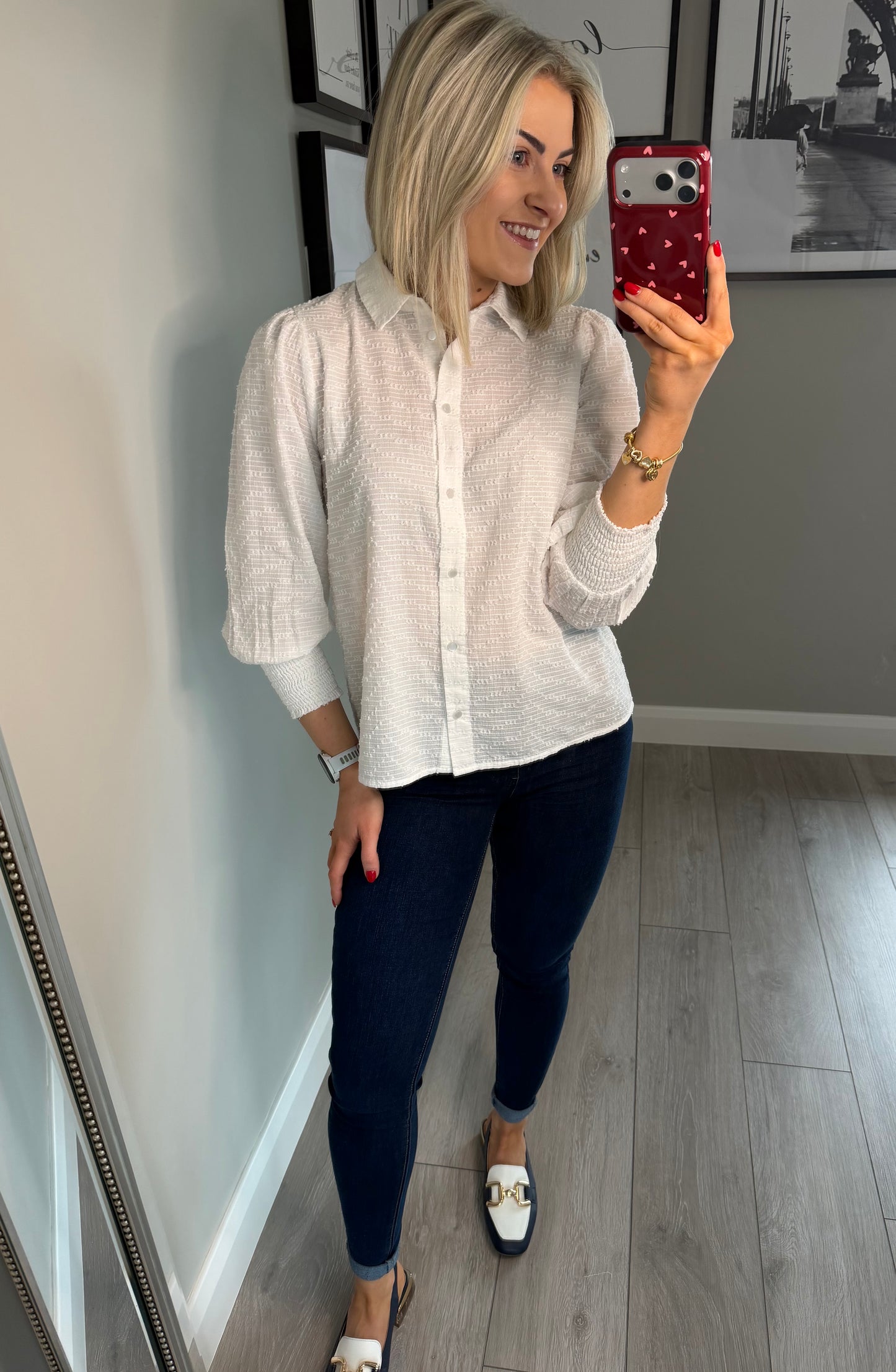 Kaffe KApenelope Chalk Woven Shirt