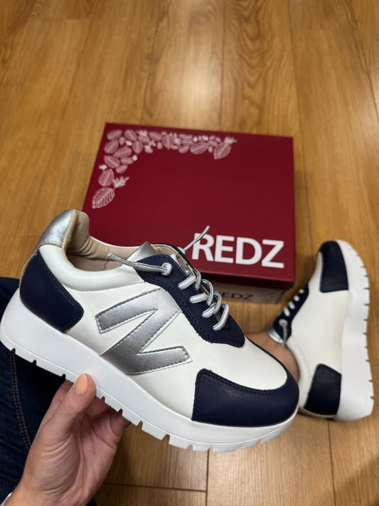 Redz Navy/White Elasticated Trainer