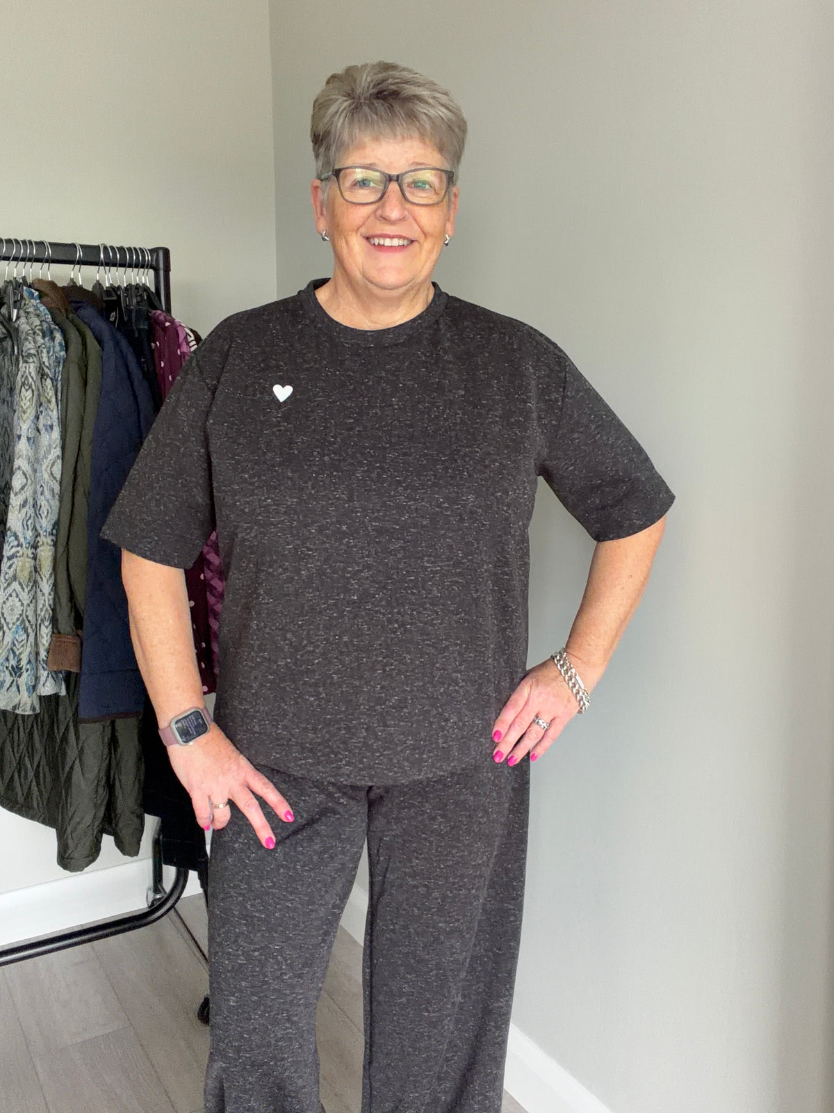 Kaffe KAleslie Grey Melange T-Shirt