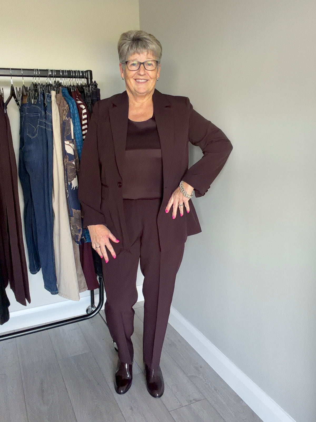 Rant & Rave Valerie Aubergine Slim Trouser