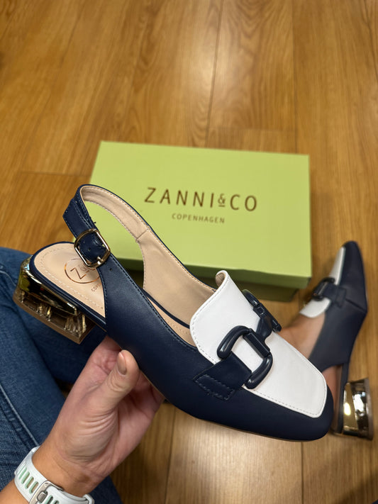 Zanni & Co Diraz Navy Slingback Loafer