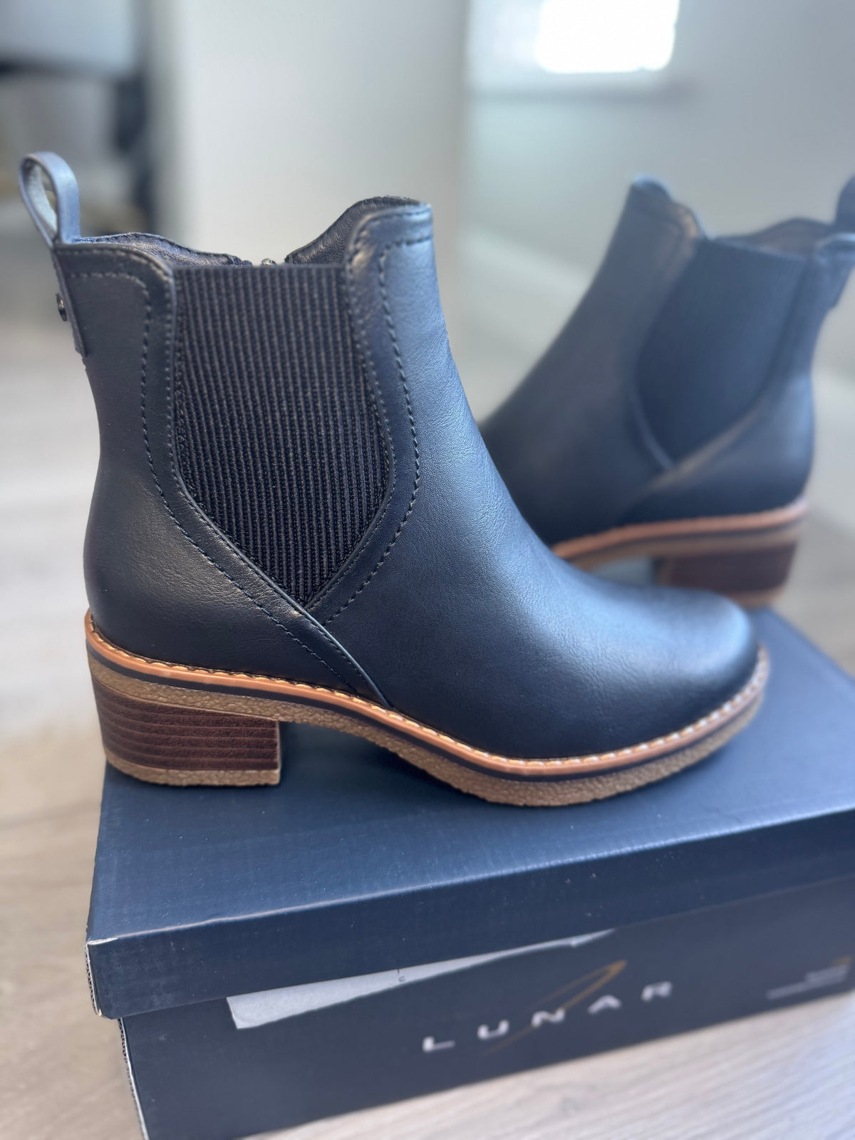 Lunar Conrad Navy Ankle Boot