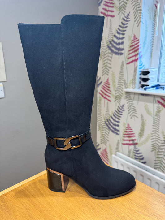 Lotus Harwin Black Knee Boot