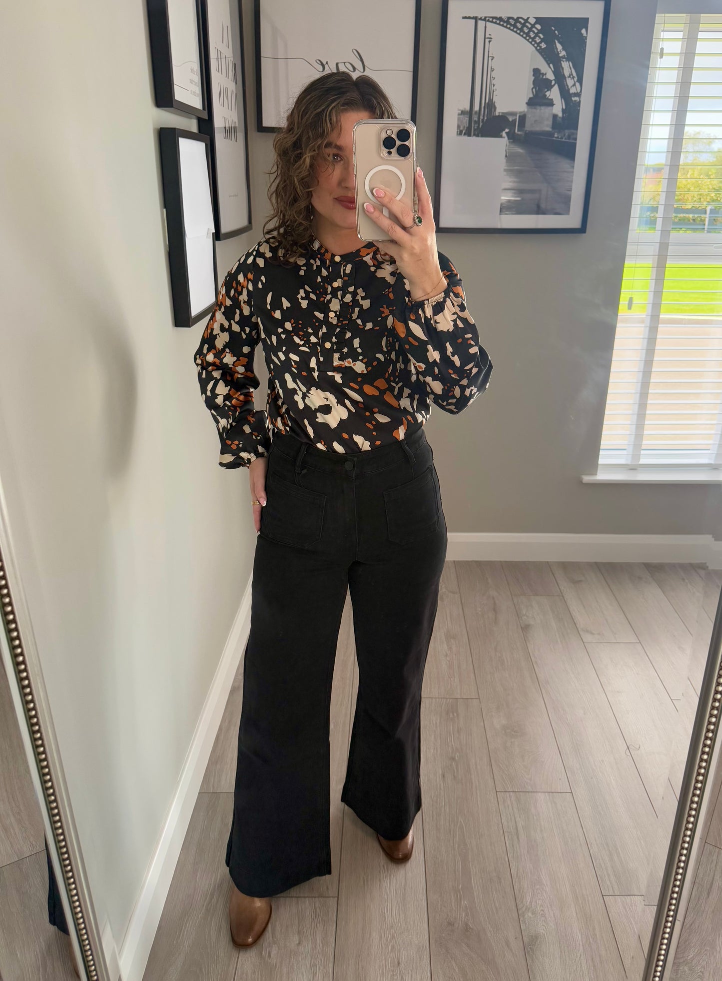 Rant & Rave Nola Black Wide Leg Jean