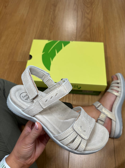 Free Spirit Maddy Champagne Velcro Sandal