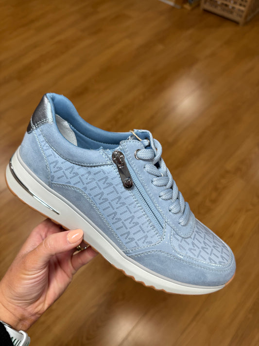 Marco Tozzi Blue Logo Zip Trainer