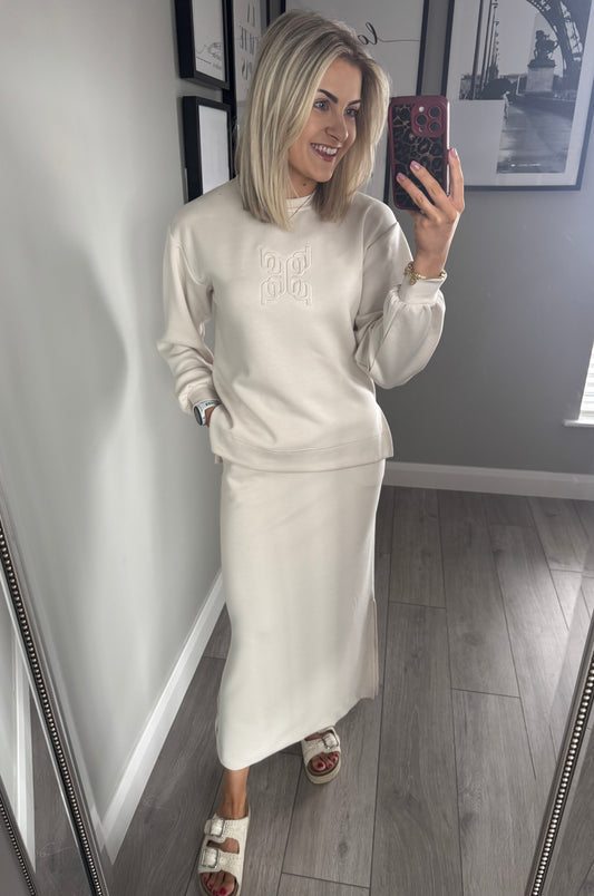 B.Young BYpusti Beige Long Skirt