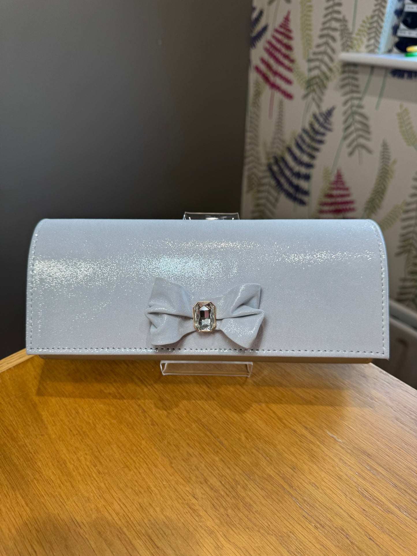 Emis Silver Shimmer Bow Bag