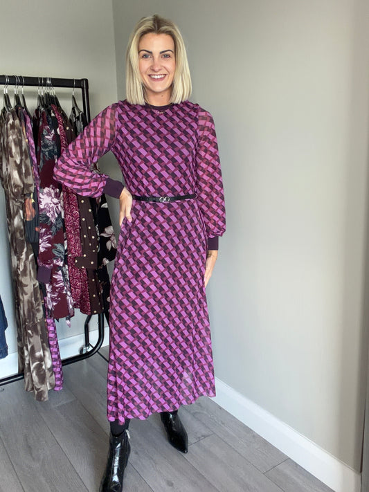 Rant & Rave Lillian Burgundy Dress