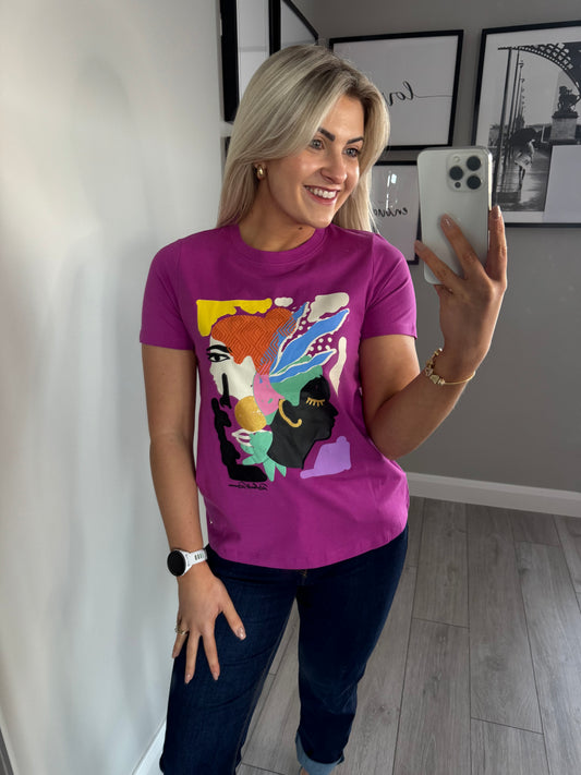 Relax & Renew Riley Magenta Tee