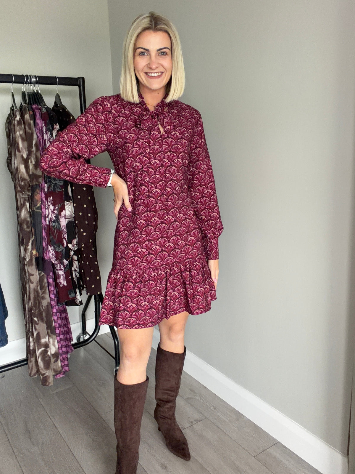 Rant & Rave Annabelle Burgundy Reef Dress