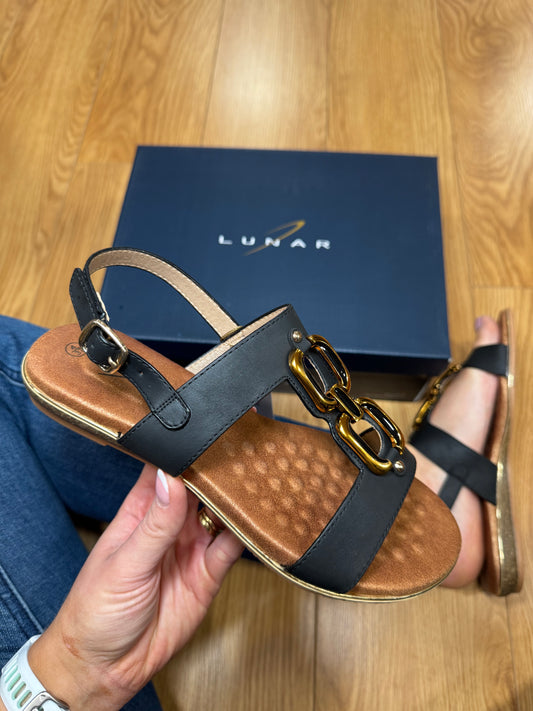 Lunar Darcy Black Sandal