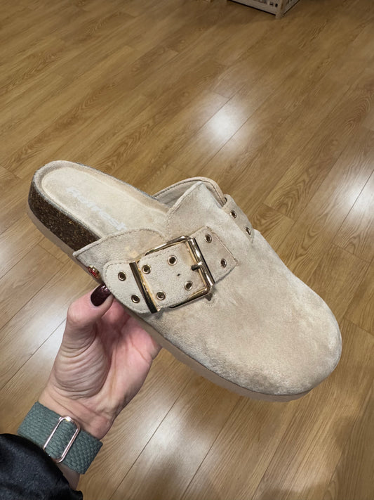 Refresh Beige Suede Clog