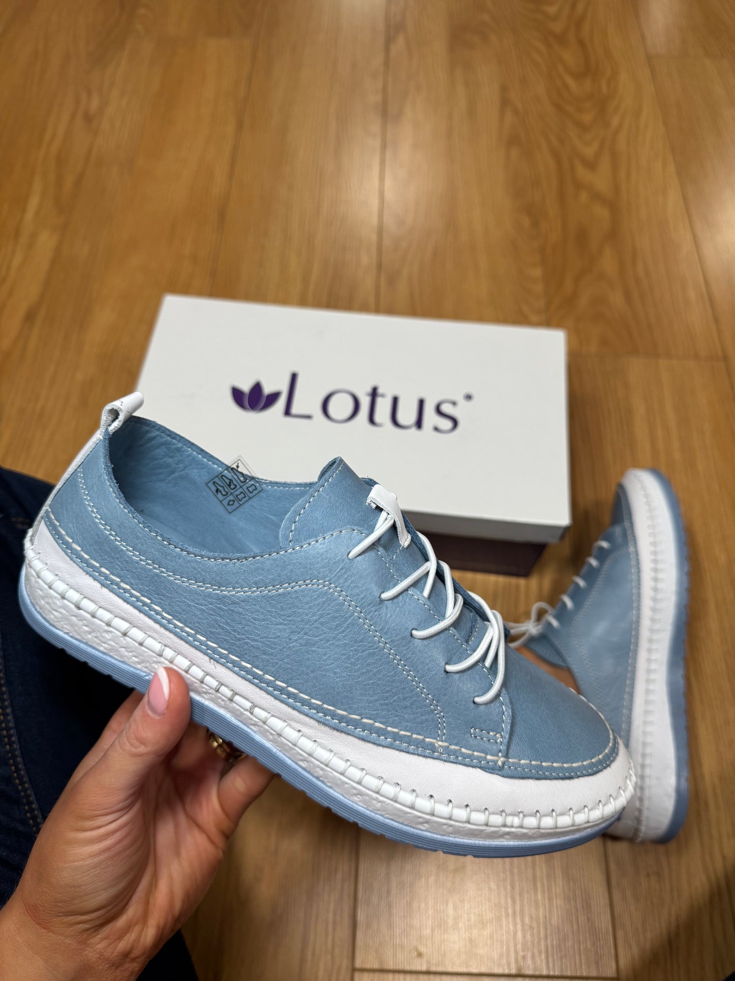 Lotus Rimini Blue Leather Lace Up