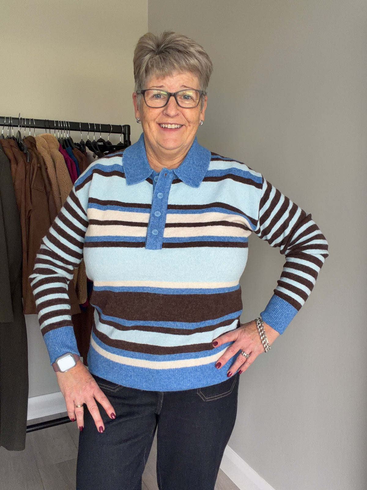 Rant & Rave Judith Blue Collar Jumper