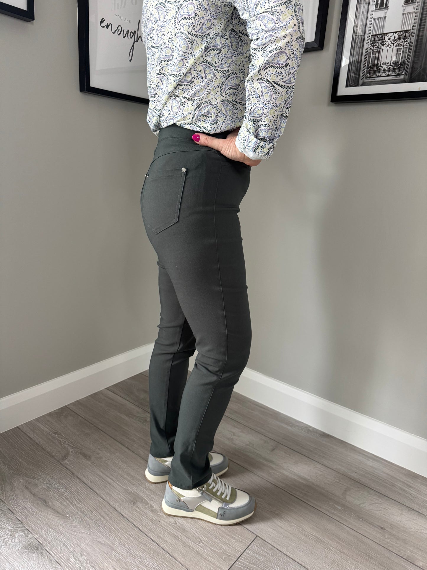 Classic Khaki Bengaline Pull On Trousers