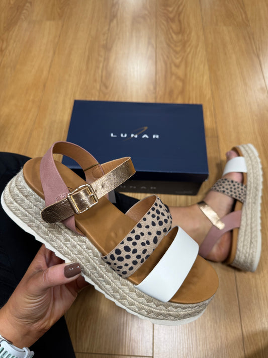 Lunar Summer White Leopard Sandal