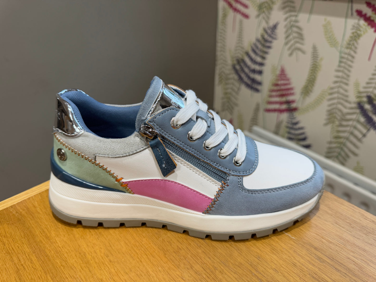 Refresh Denim Multi Zip Trainer