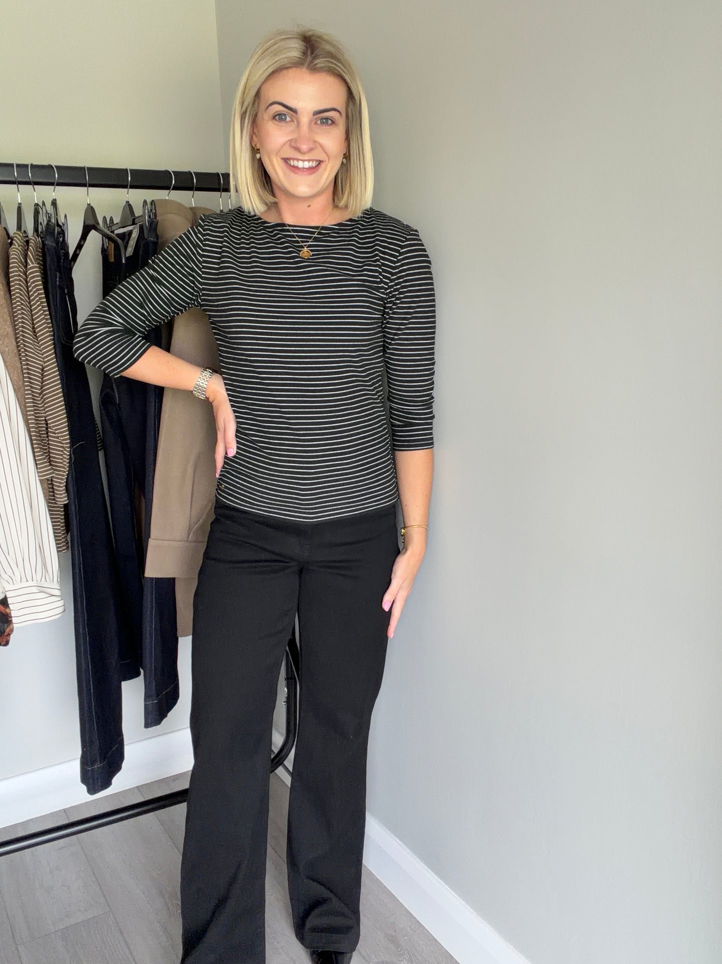 Rant & Rave Jane Black Wide Leg Jean