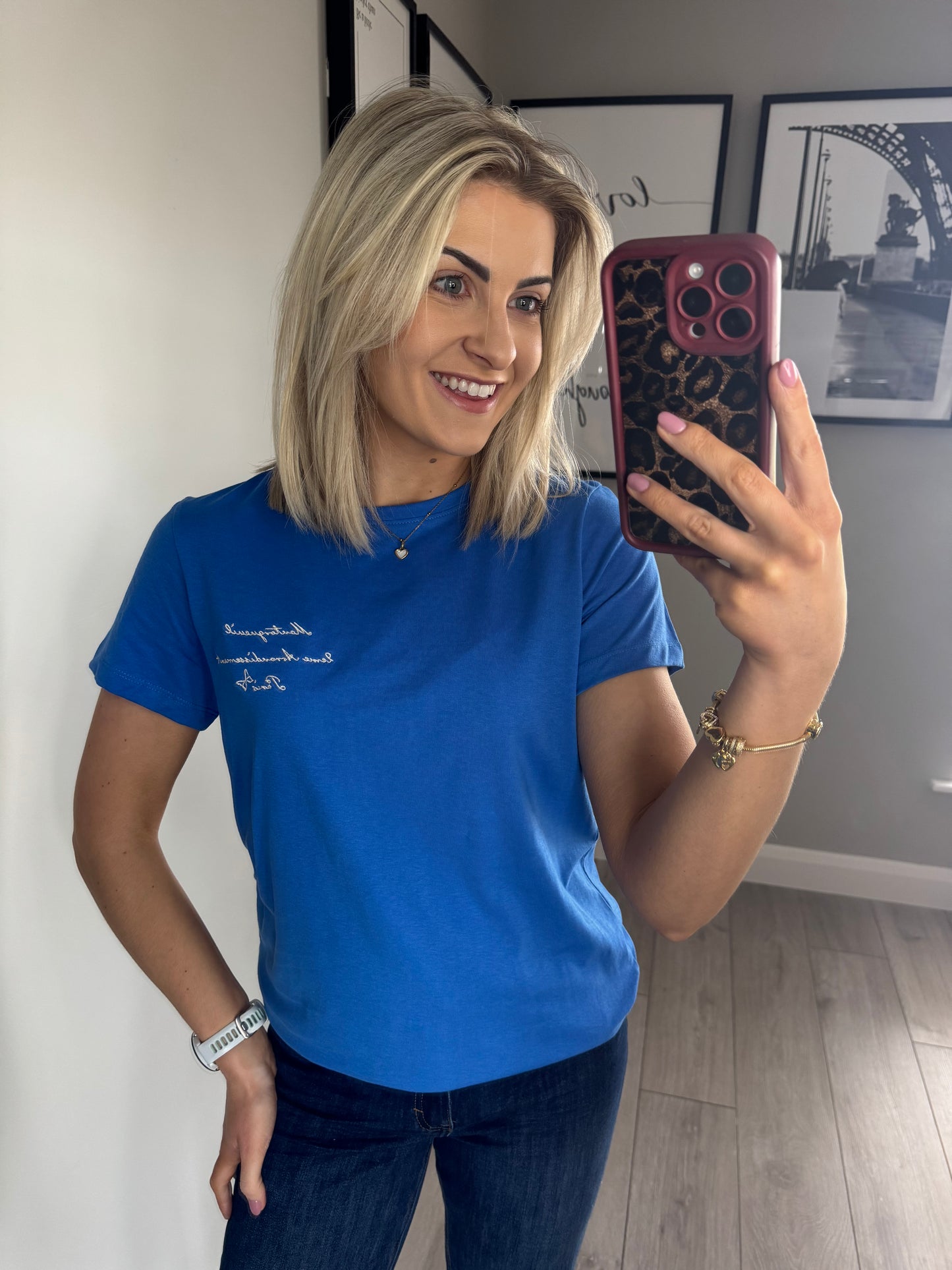 B.Young BYsobbe Royal Embroidered Tee