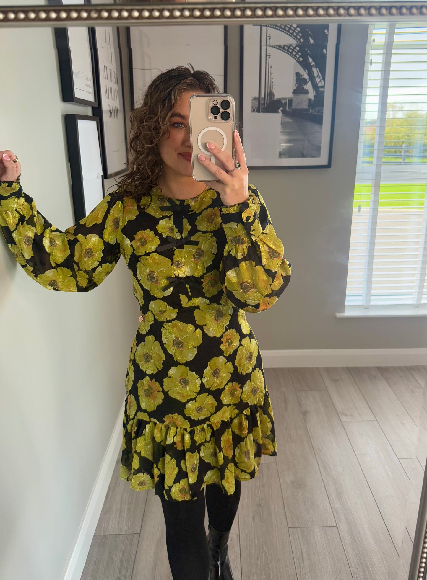 Rant & Rave Daina Lime Green Dress