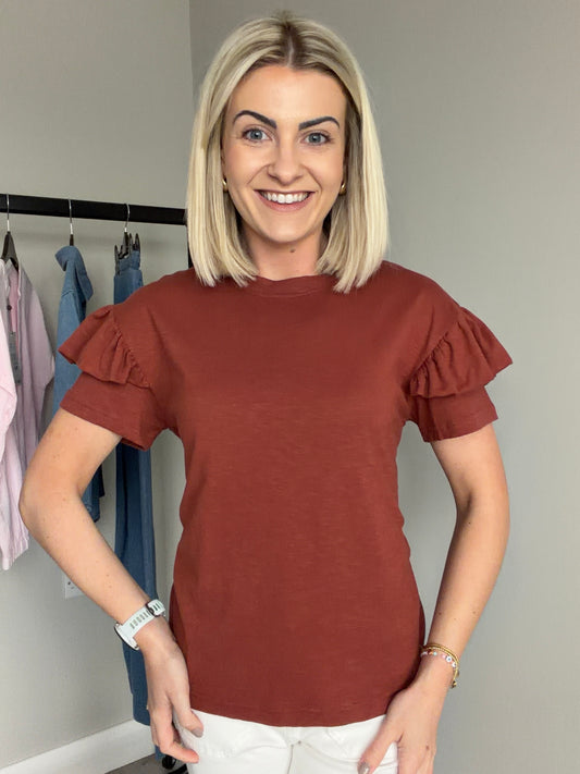 Kaffe KAerin Henna Flouce T-Shirt