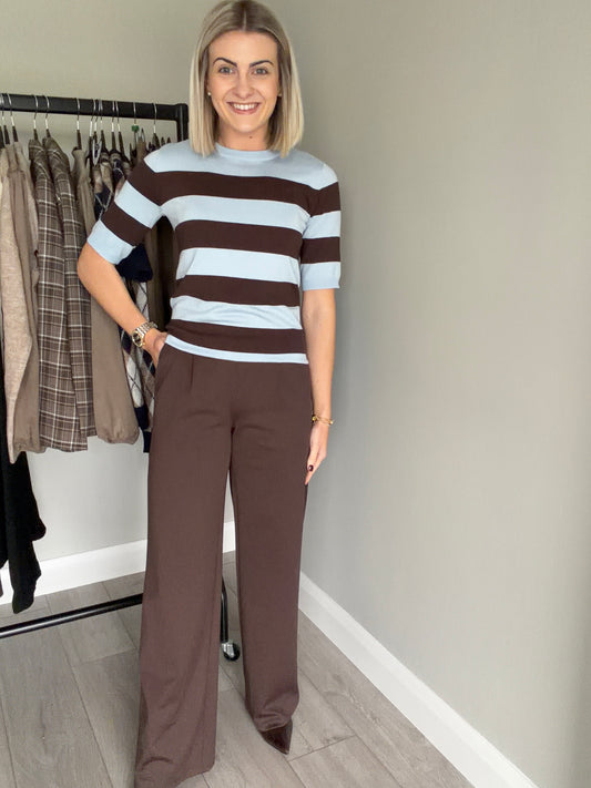 B.Young BYrizetta Brown Wide Leg Pants