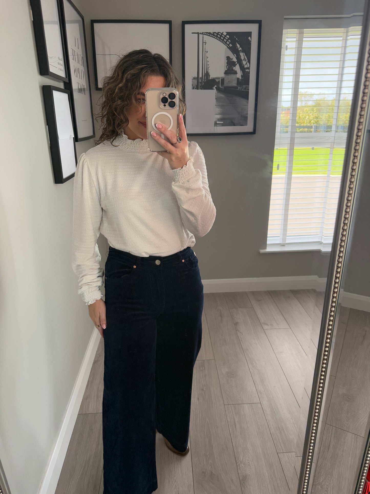 Yest White Ruffled Top