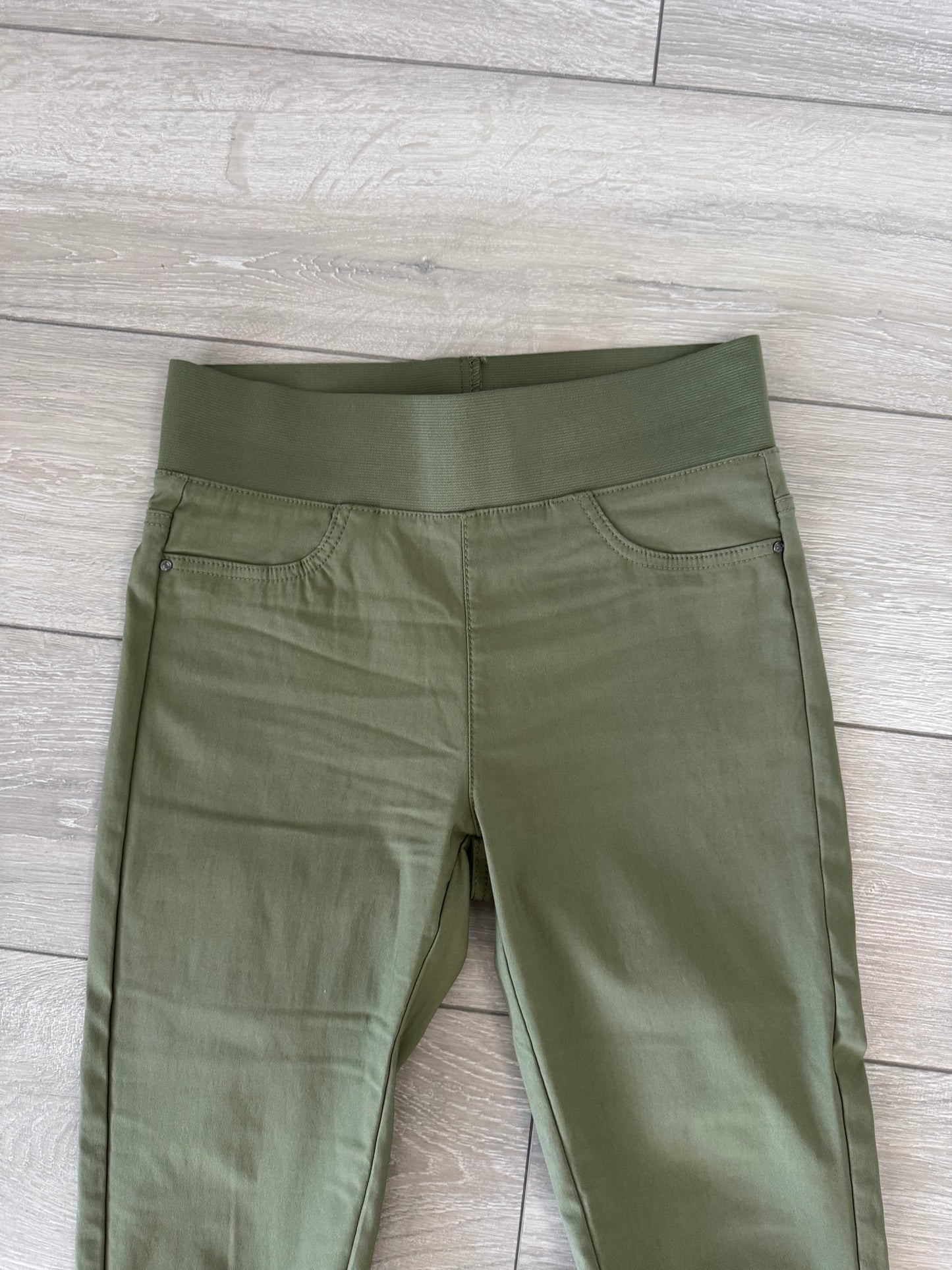 Freequent Khaki Elasticated Crops
