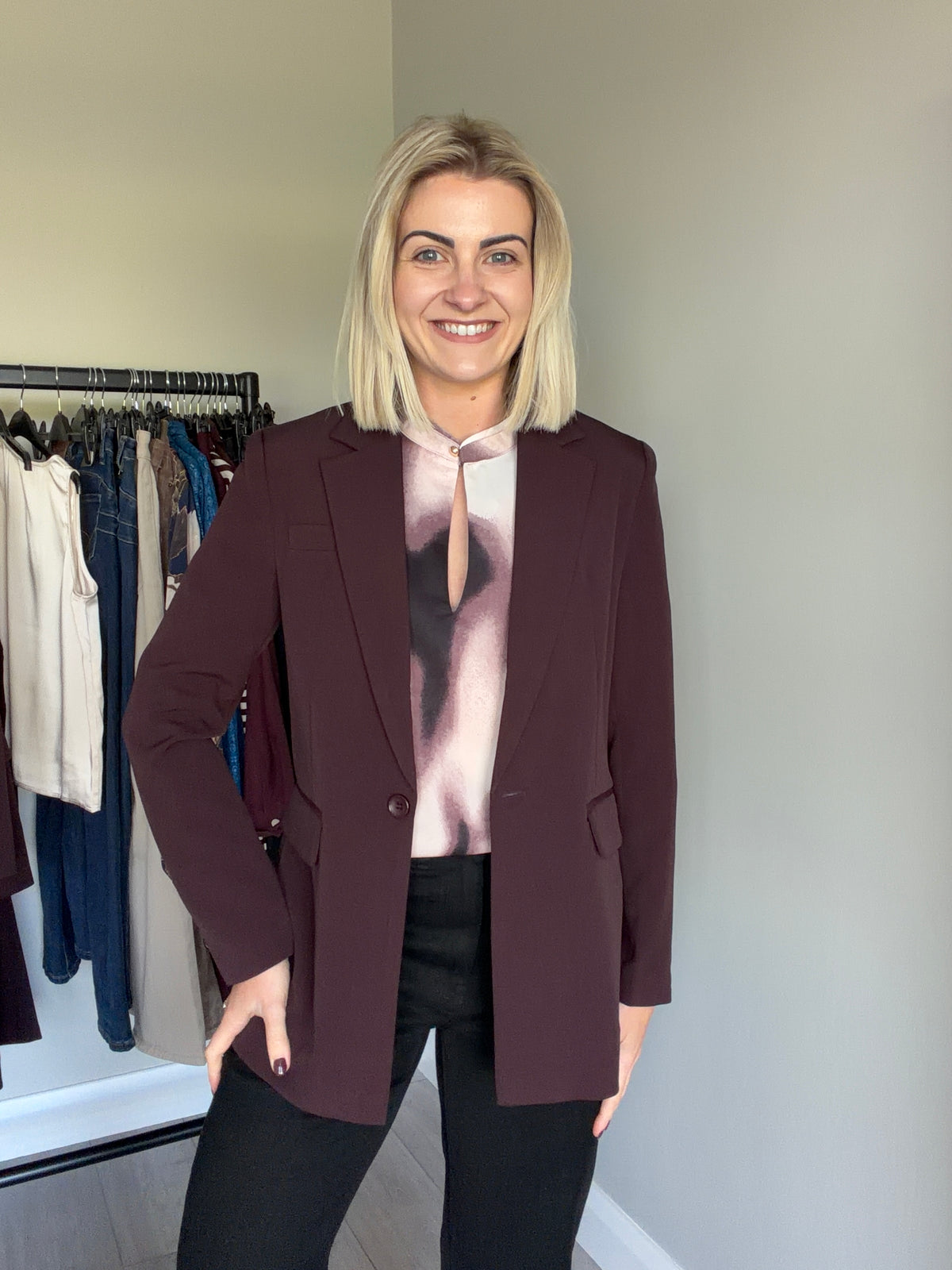 Rant & Rave Tabitha Aubergine Blazer