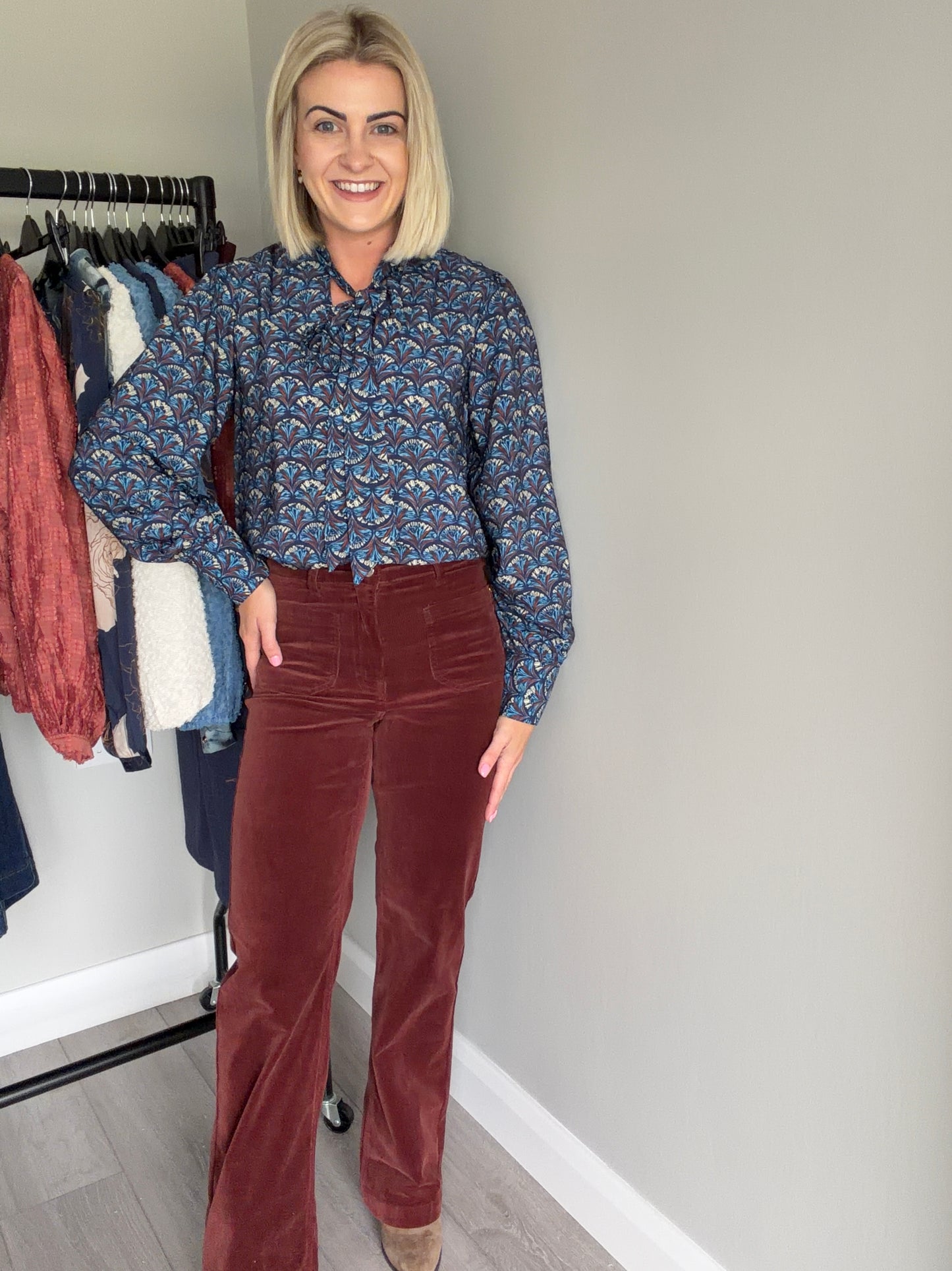 Rant & Rave Isabella Navy Reef Blouse