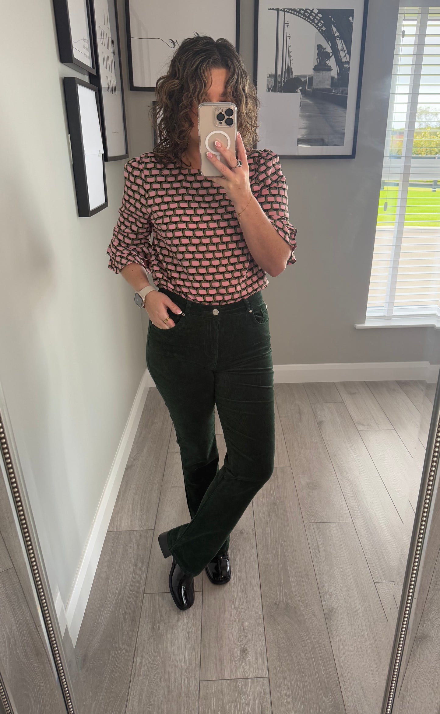 Rant & Rave Odessa Forest Green Bootcut Cord