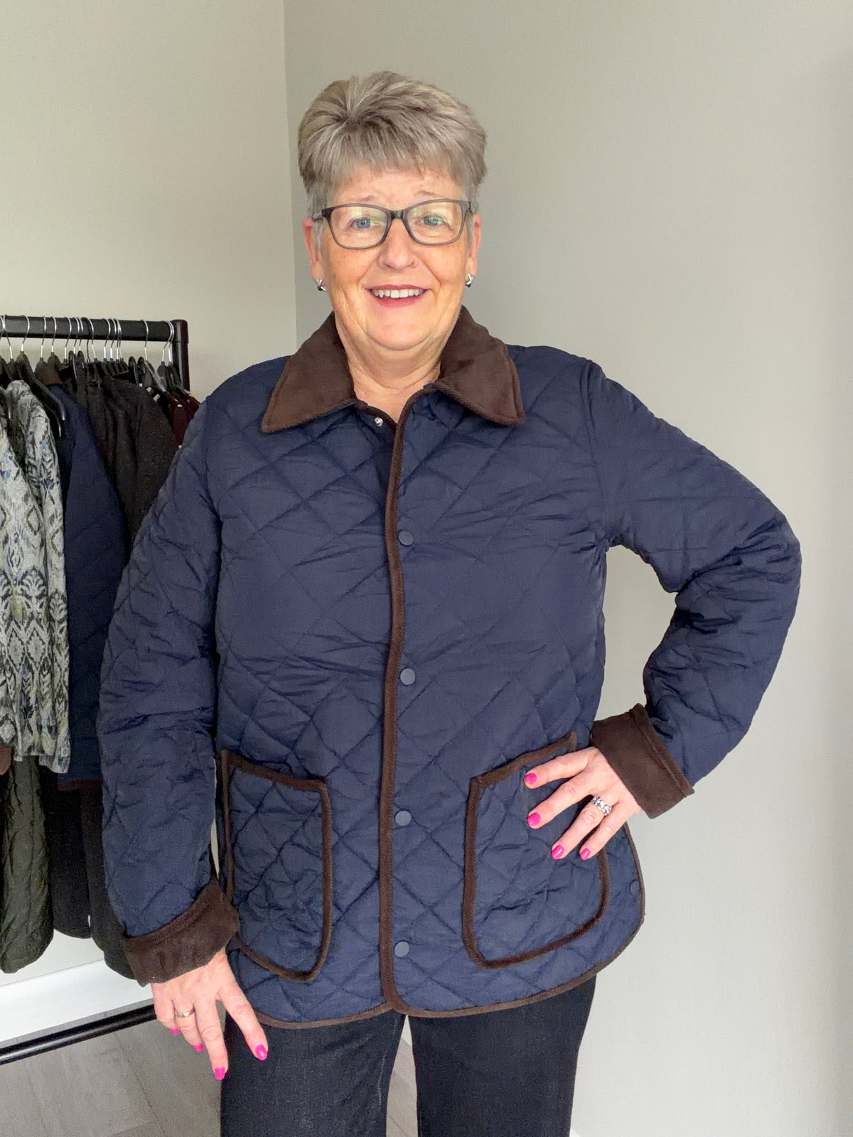 Freequent Navy/Brown Coat