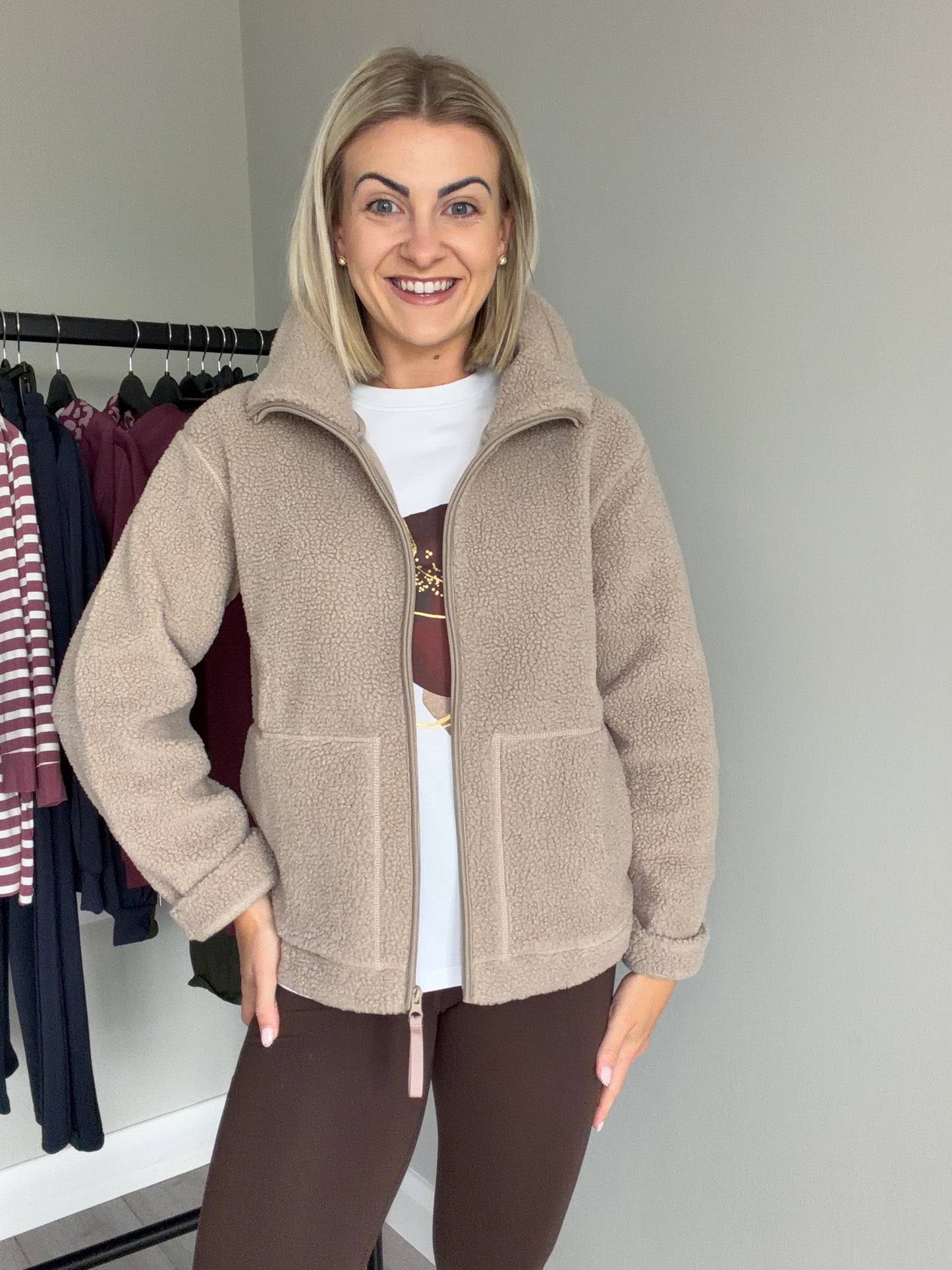 Taupe Zip Fleece