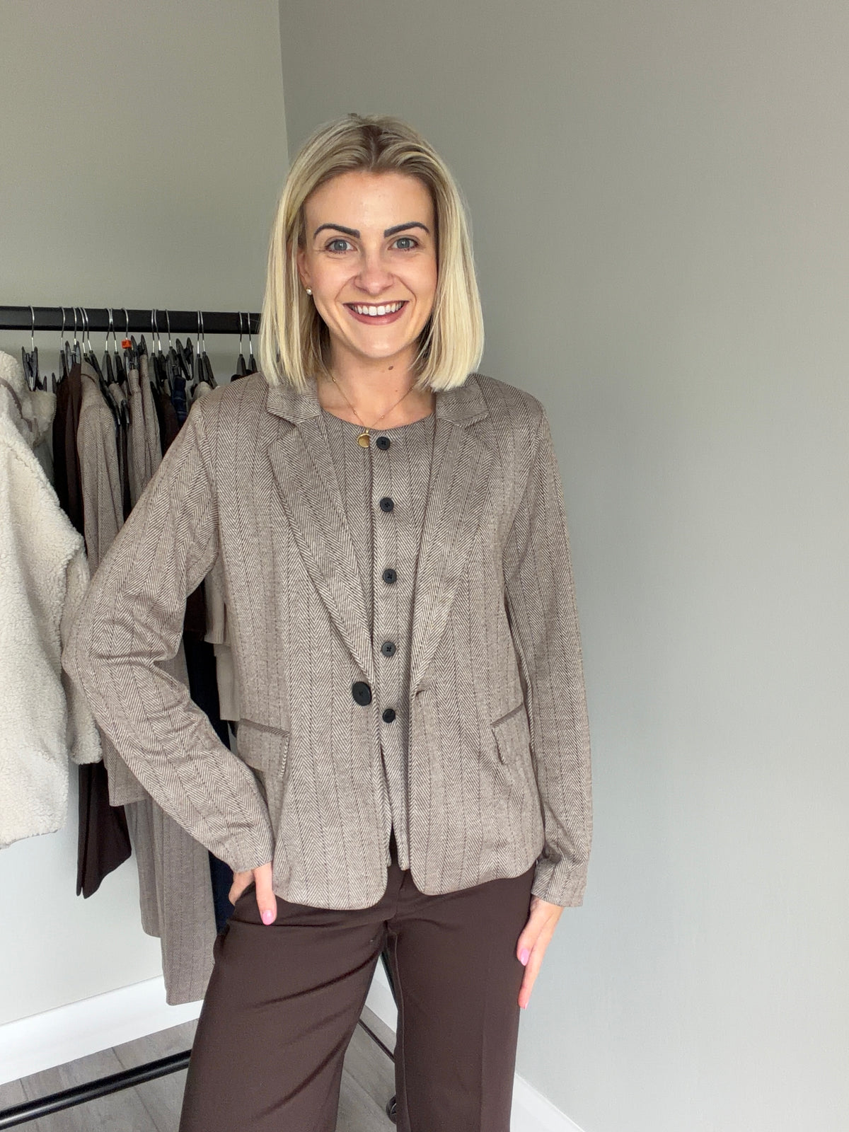 Freequent Mole Herringbone Waistcoat