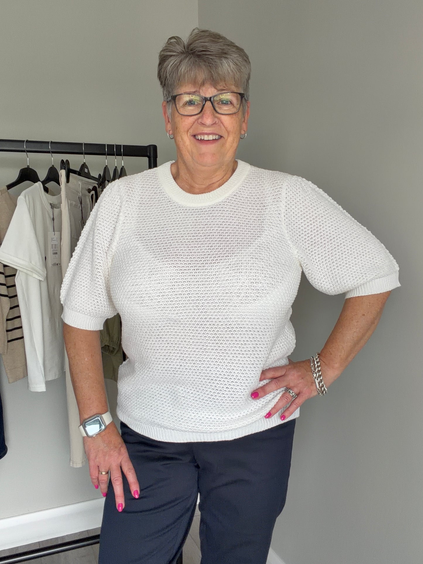 Kaffe KAvivian Chalk Knit Pullover