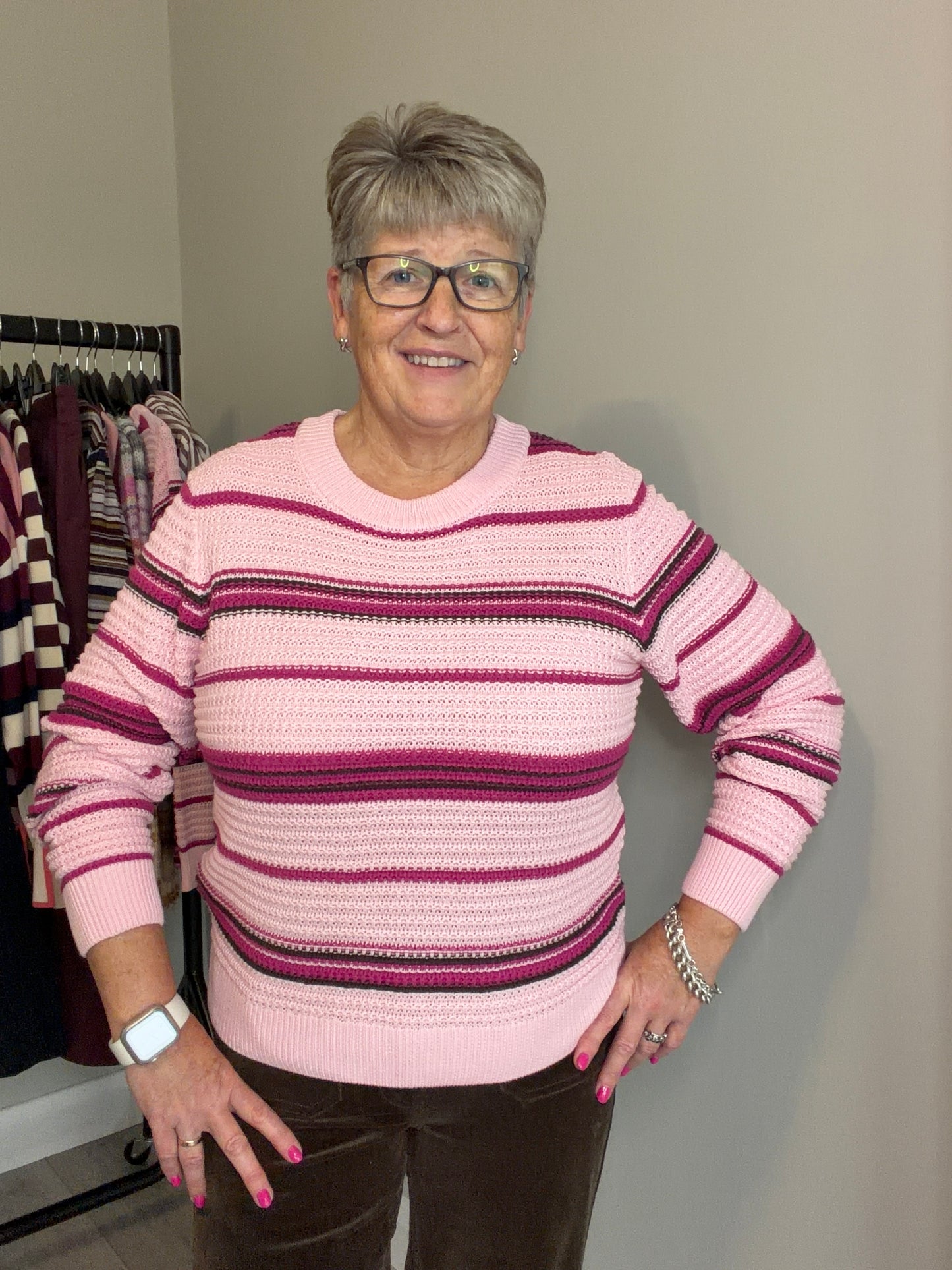 B.Young BYmagio Orchid Stripe Jumper