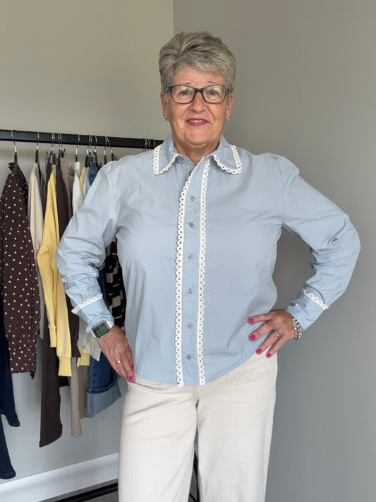 Kaffe KAketty Blue Fog Shirt