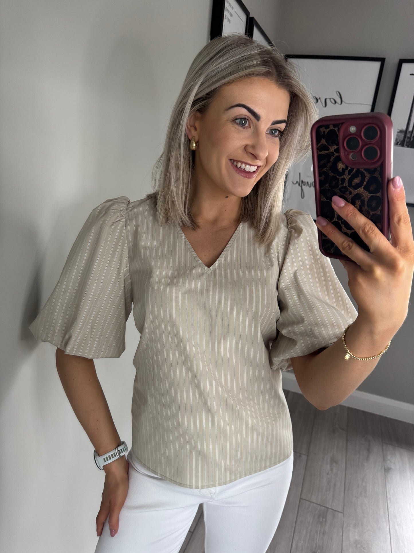 Kaffe KAjosie Feather Grey Blouse