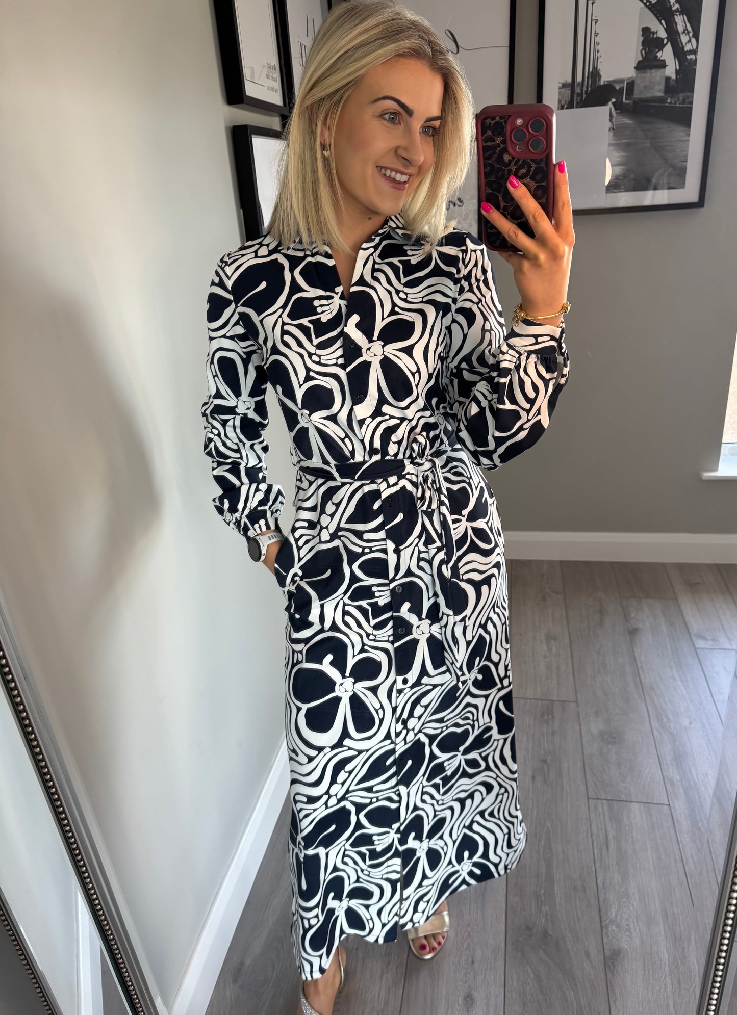 Yest Navy/White Shirt Dress