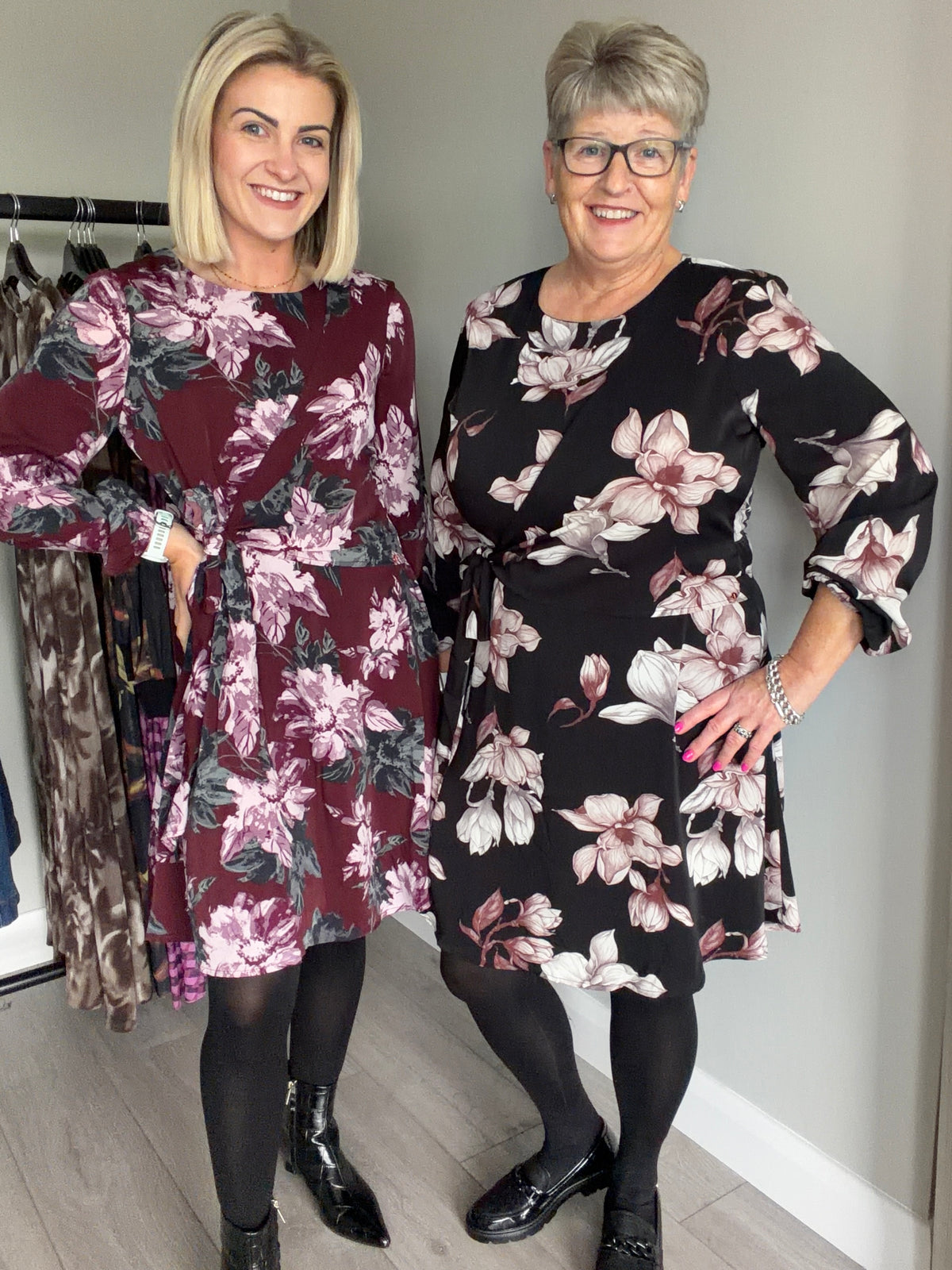 Rant & Rave Grace Black Floral Dress