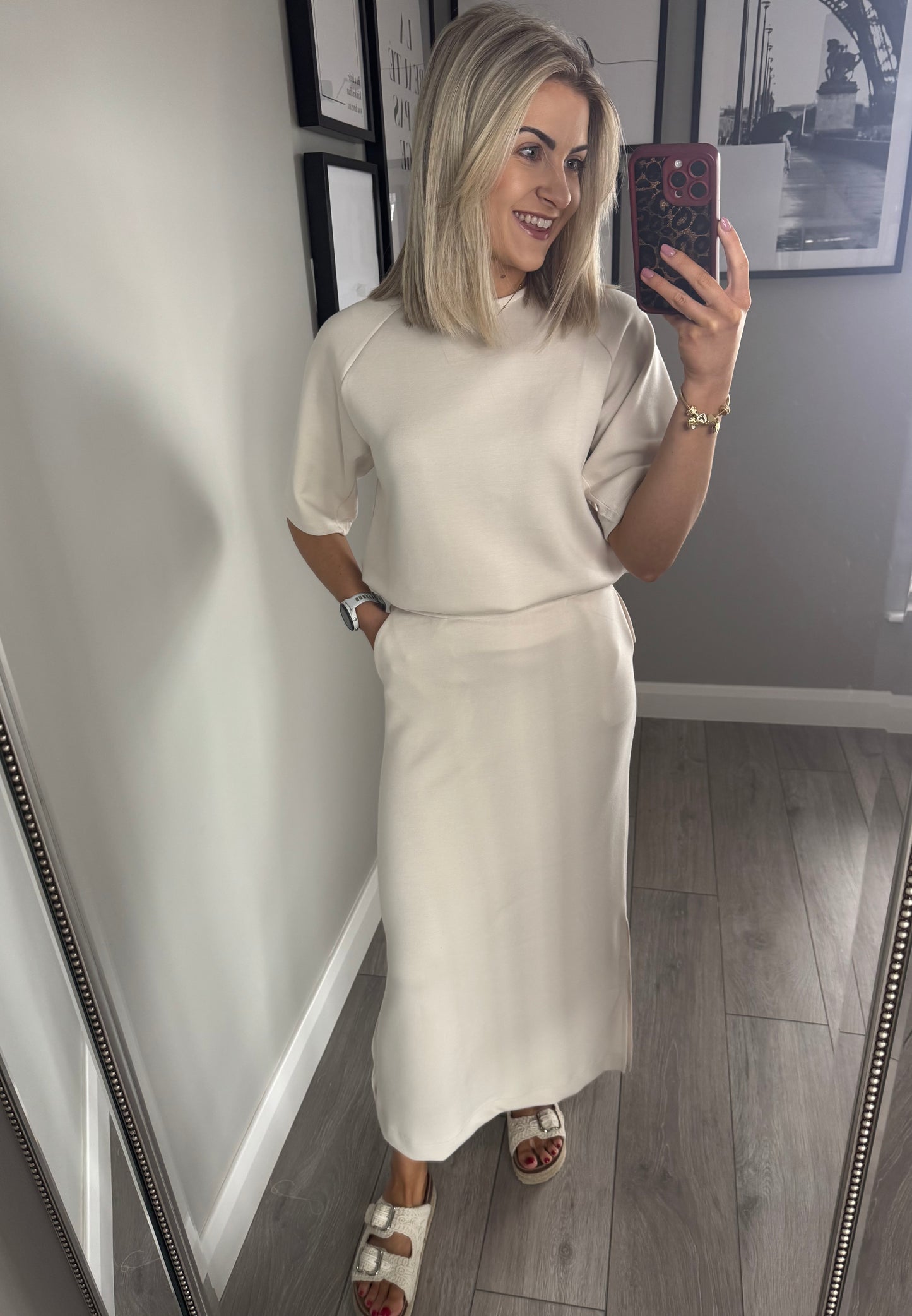 B.Young BYpusti Beige Long Skirt