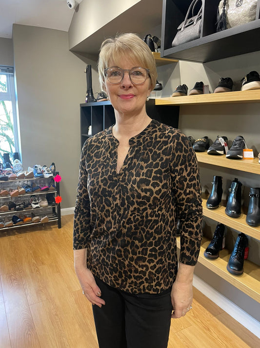 Yest Multi Leopard Blouse