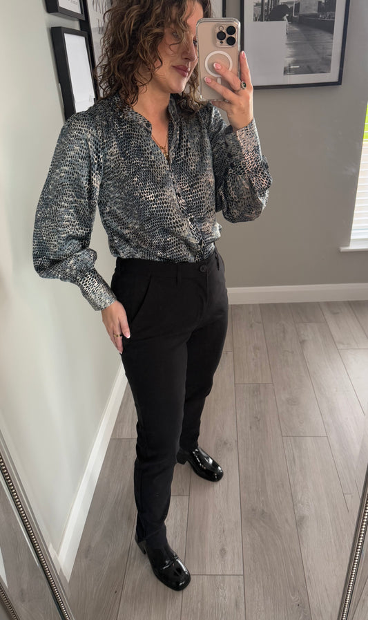 Freequent Black Cigarette Trouser