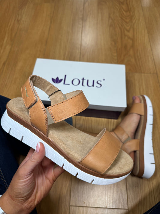 Lotus Facchini Tan Velcro Sandal