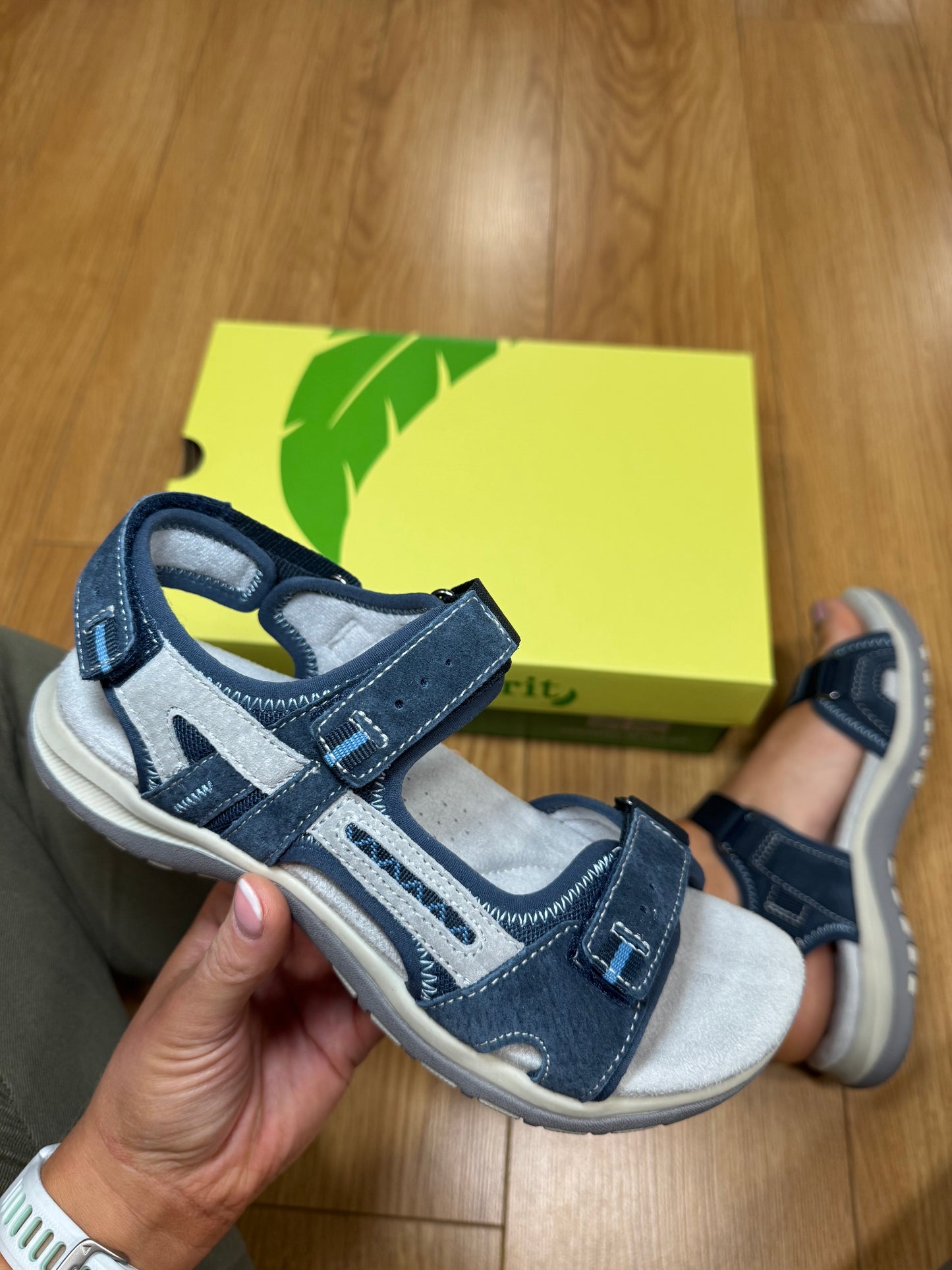 Free Spirit Ziri Navy Velcro Sandal